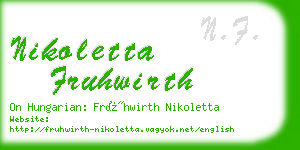 nikoletta fruhwirth business card